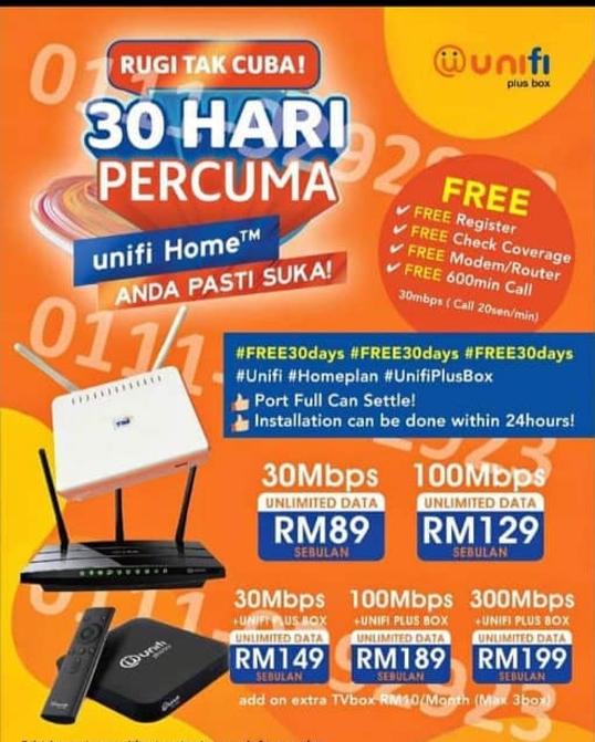 Unifi Fibre Home Pakage
